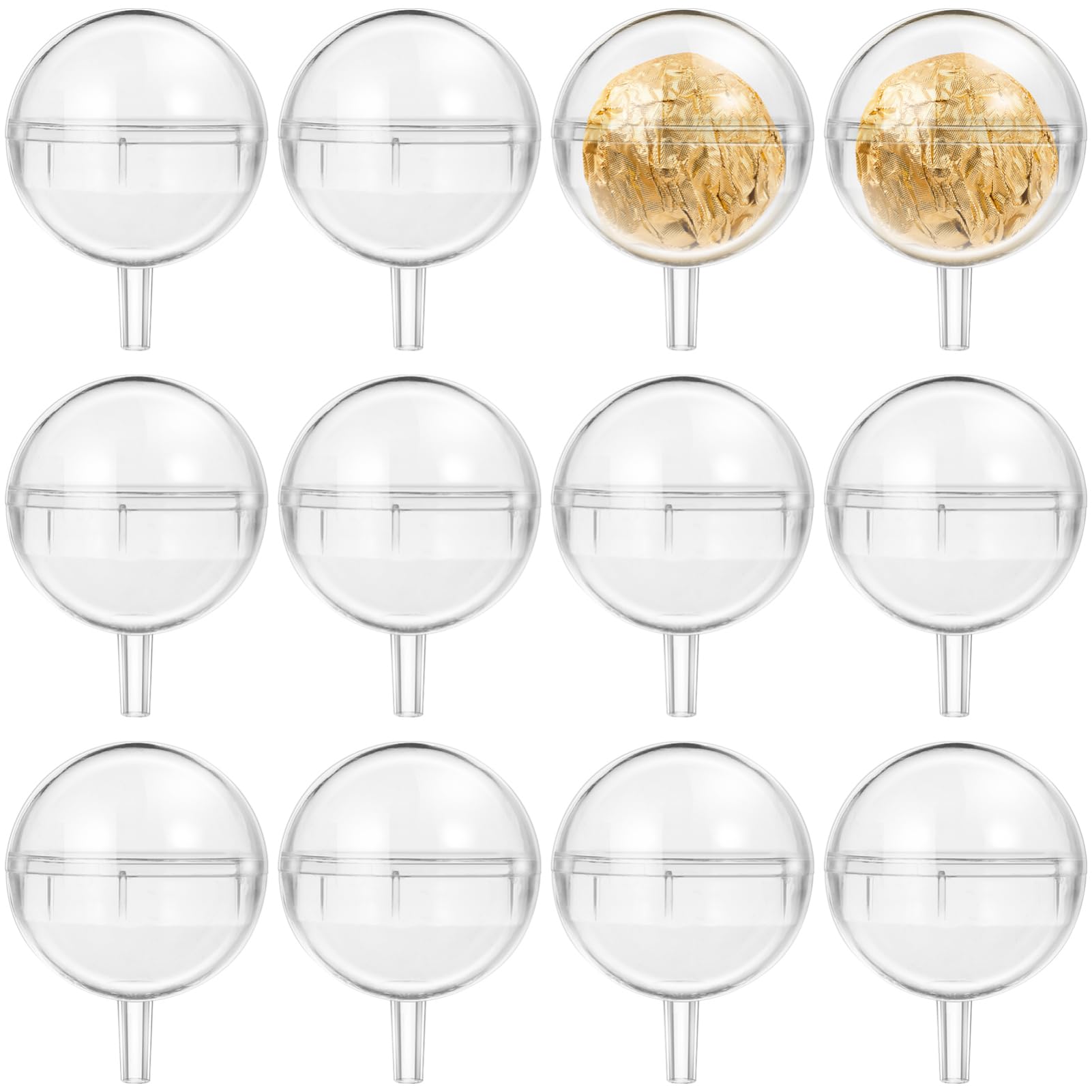 BESPORTBLE 100Pcs Acrylic Chocolate Holder For Bouquet: Candy Bouquet Supplies, Transparent Candy Wrapping Cups, Bouquet Supplies for Valentines Day