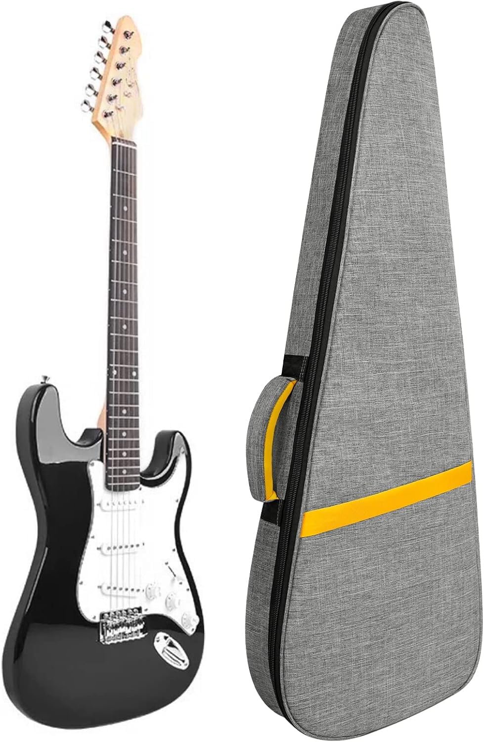 LETSROCK 39 40 Zoll E-Gitarren-Gigbag, E-Gitarrenkoffer mit 12 mm wasserdichter, Dicker Polsterung mit Tragegriff, Tasche und Halsriemen E-Gitarrentasche
