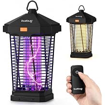 Buzbug 2-in-1 LED Bug Zapper Indoor Outdoor with Smart Control, Up to 50000H LED Bulbs, 3800V High Voltage Mosquito Killer, Electric Fly Zapper & Night Light, Fruit Fly Killer, MA-20