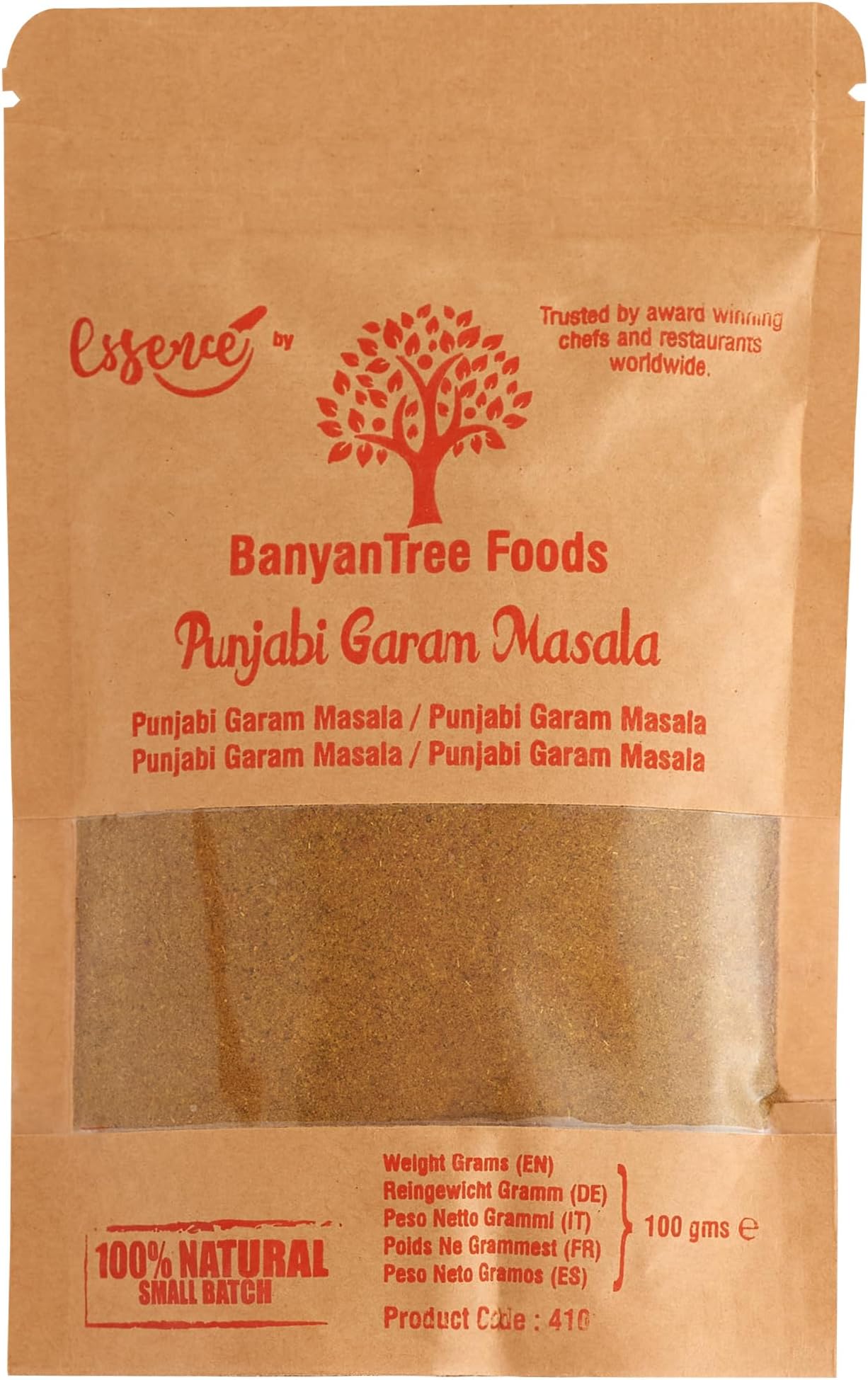 BanyanTree Foods Garam Masala | Ground Spice Mix 100g (Great Taste Award Winner) ~ All Natural | Indian Origin
