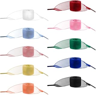 10 Pair Ribbon Shoe Laces Women Fashion Flat Satin Ribbon Shoelaces Soft Silk Satin Shoestrings Colorful Shoe Laces for Sneakers Skate Shoes Sport Shoes (47 inch
