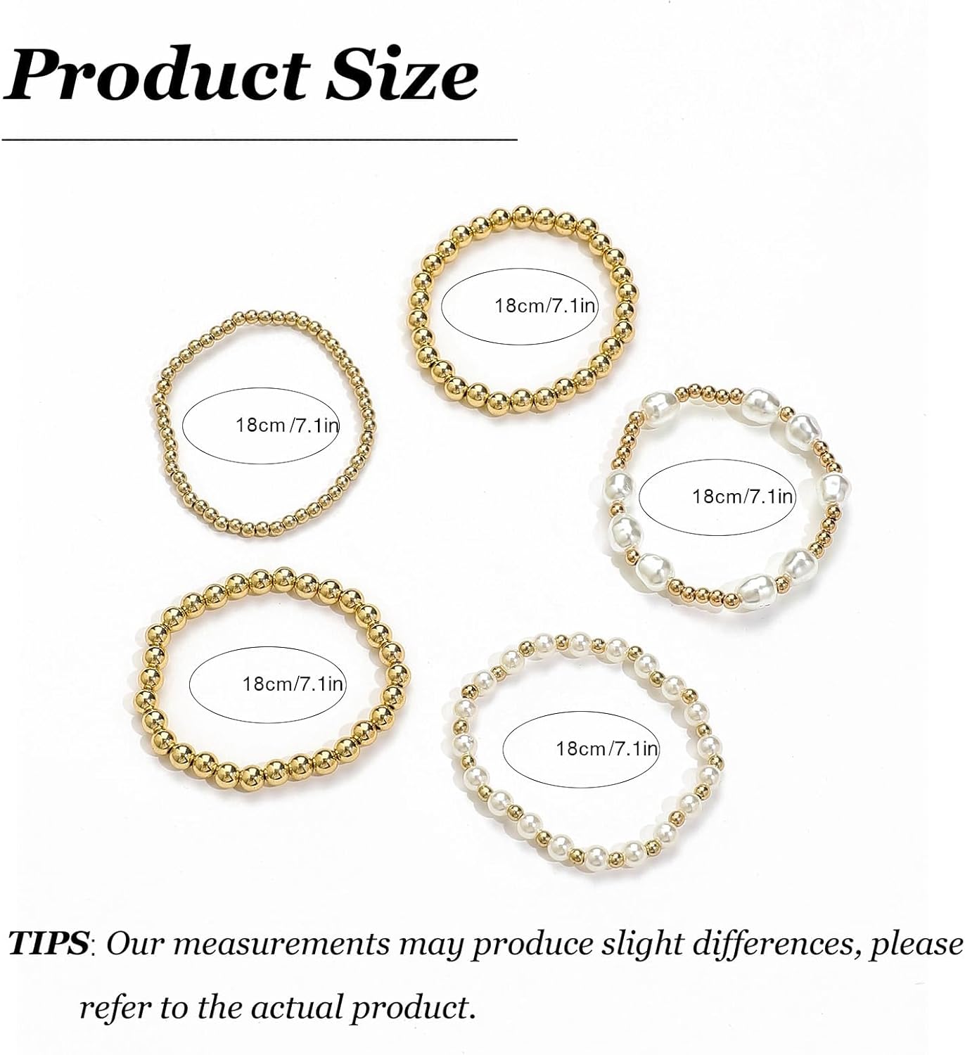 Gold Pearl Beaded Bracelets Pearl Bracelet Stack for Women Pearl Jewelry Gifts Birthday Gifts - Image 6