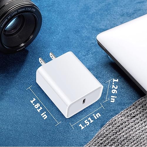 Miniatura 7 de Cargador de pared USB C Adaptador de carga rápida para iPhone 17 Pro Max/17 Air/16e/16 Pro Max/15 Pro Max/15 Plus/14/13/12 Mini/SE, 20W PD 3.0
