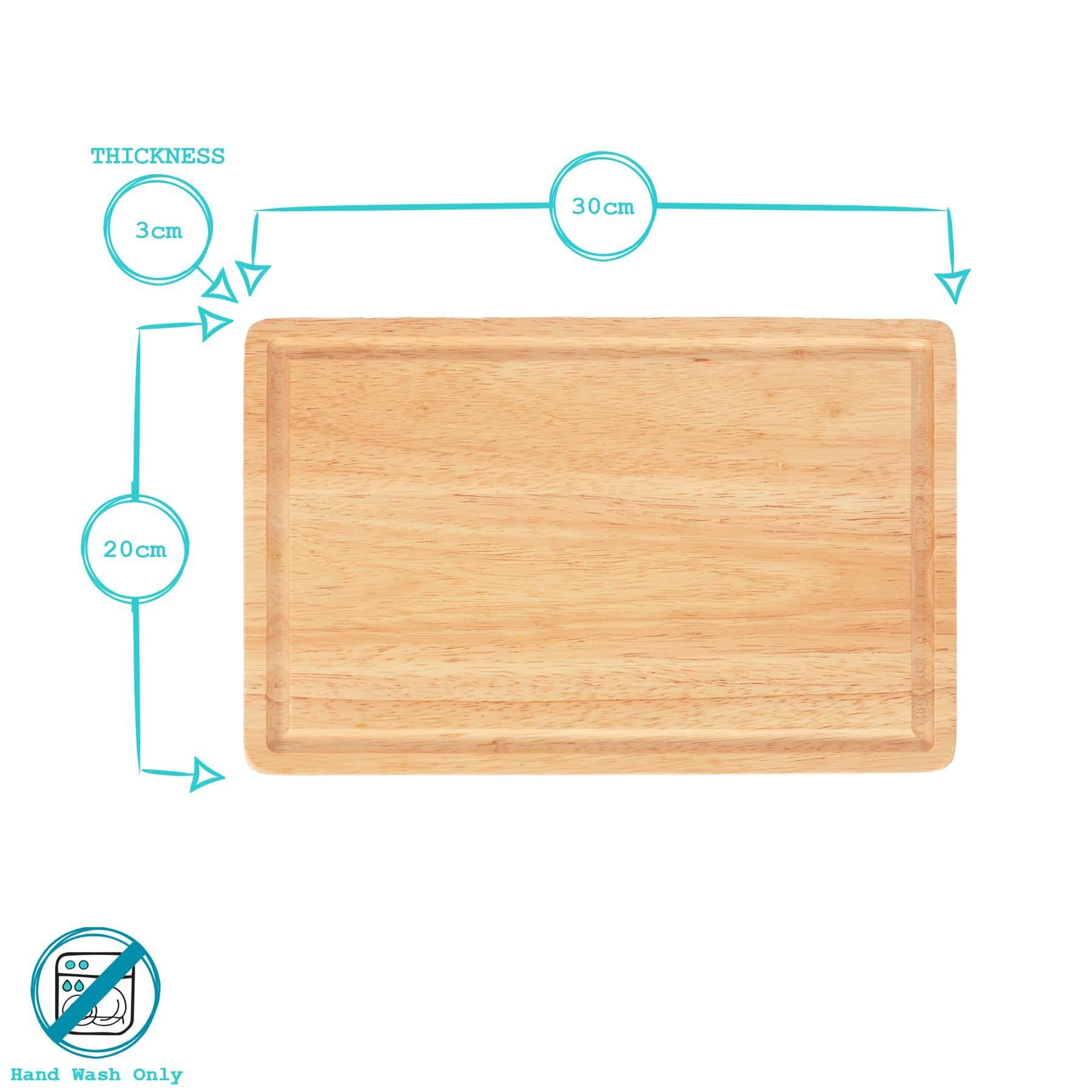 Grande Planche à Découper Bloc Boucher - Bois Foncé Fait Main - Personnalisable UK