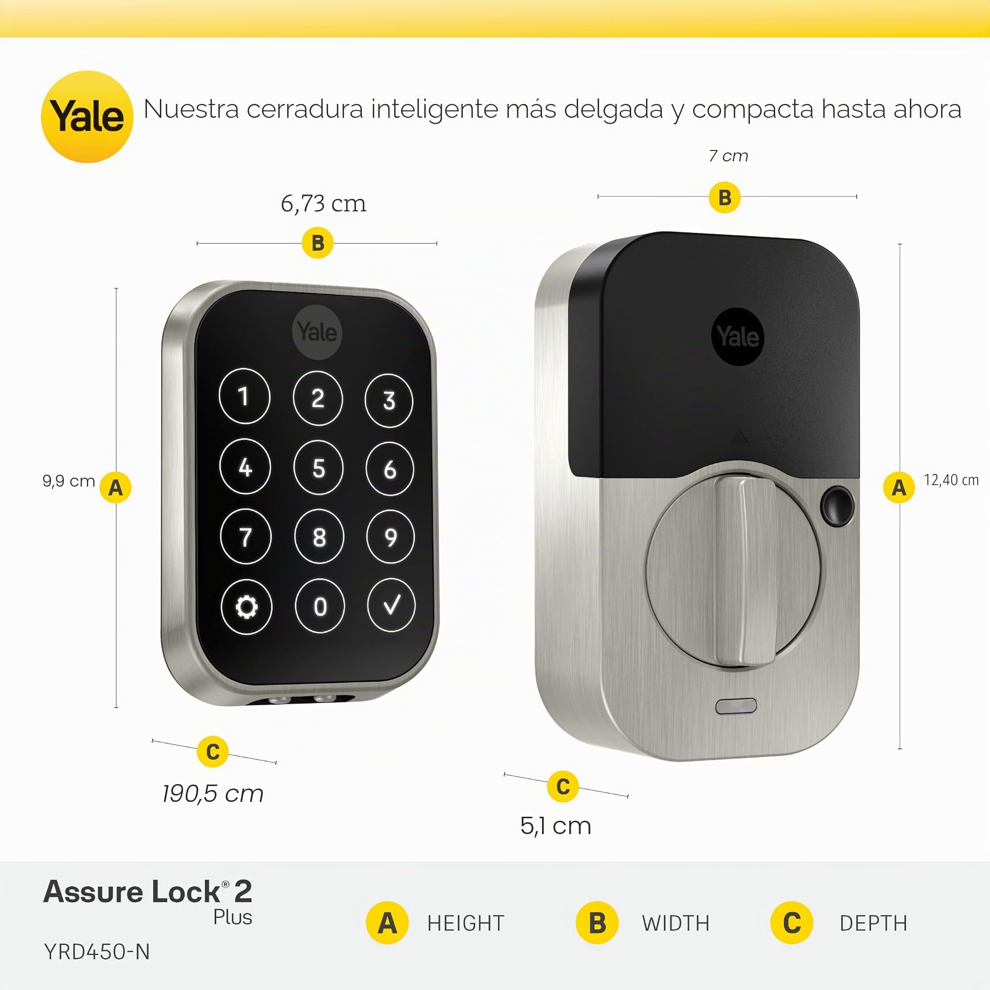 Yale Assure Lock 2 Plus (nuevo) con Apple Home Keys (Tap to Open) y Wi-Fi, bronce frotado con aceite