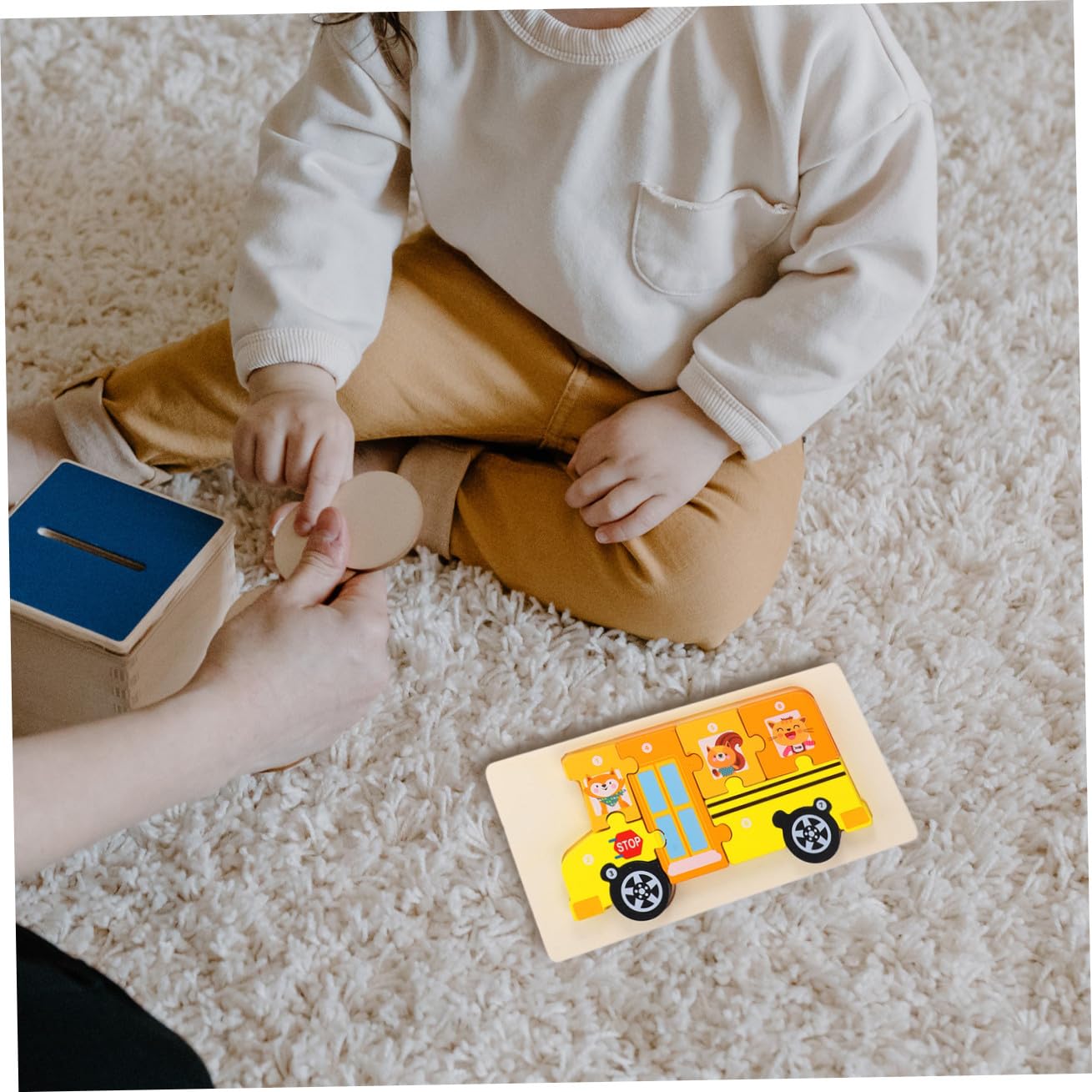 Puzzle 3d per Bambini, 5 Set in Legno, Design Cartoon | Gioco Educativo, Superfici senza Bave, Sviluppa Coordinazione Occhio-mano