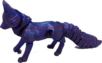 3D Printed Fox, Made to Order Articulated Fidget Poseable Toy Twilight
