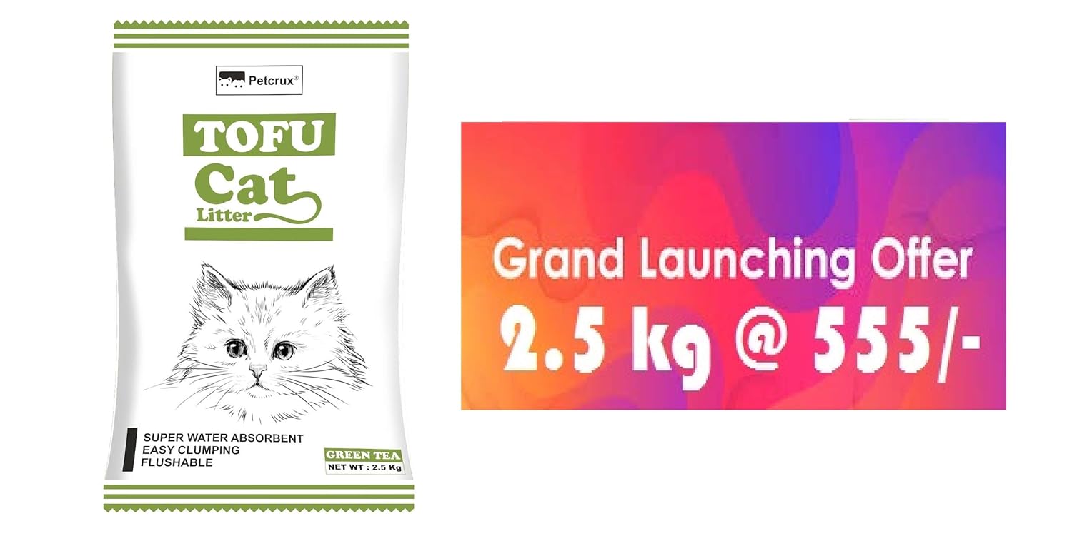 Buy Petcrux Tofu Cat Litter Natural Flushable Clumping Litter Plant