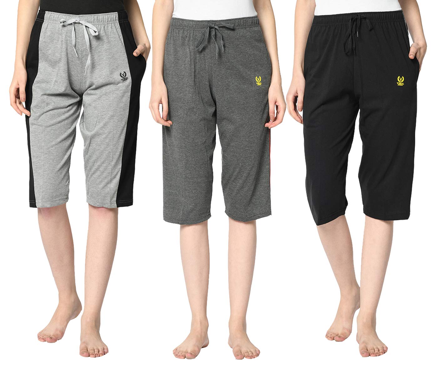 Mack Jonney Regular Fit Women Capris(Pack of 3-MACK631900)