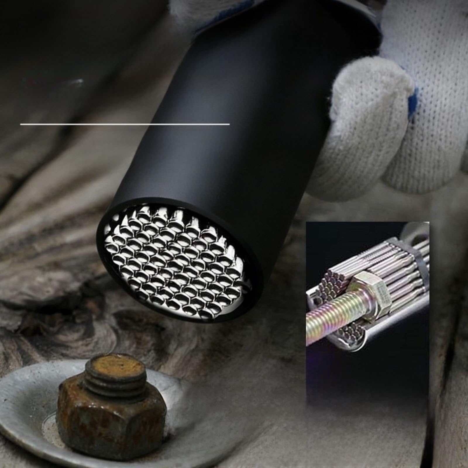 62 pezzi Set di bussole in acciaio al cromo vanadio con supporto magnetico per riparazione auto ad alte prestazioni e progetti fai da te