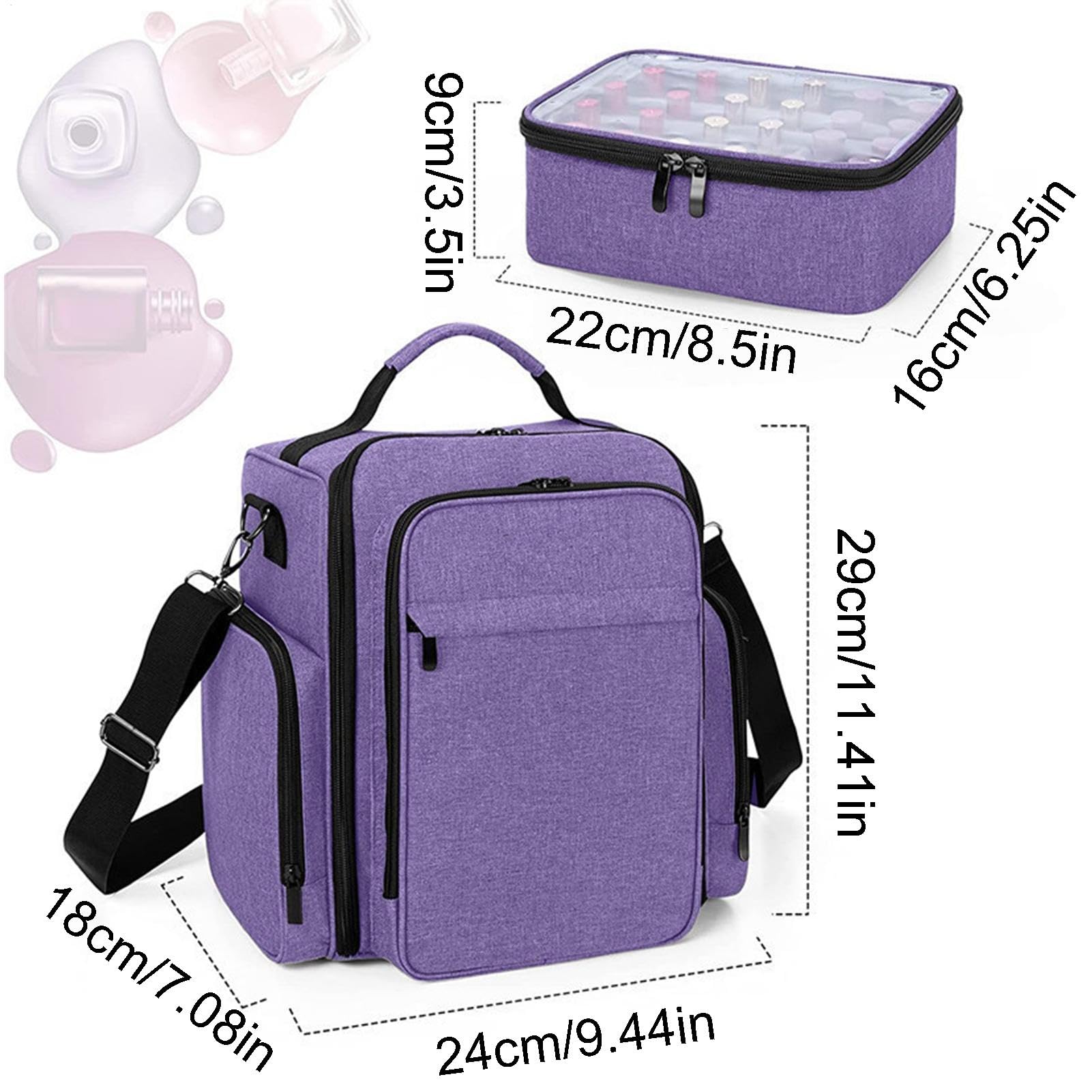 Estuche para Esmalte de uñas, Organizador de Almacenamiento de Esmalte de | Estuche De Viaje portátil organizador de esmalte de uñas, organizador de alm