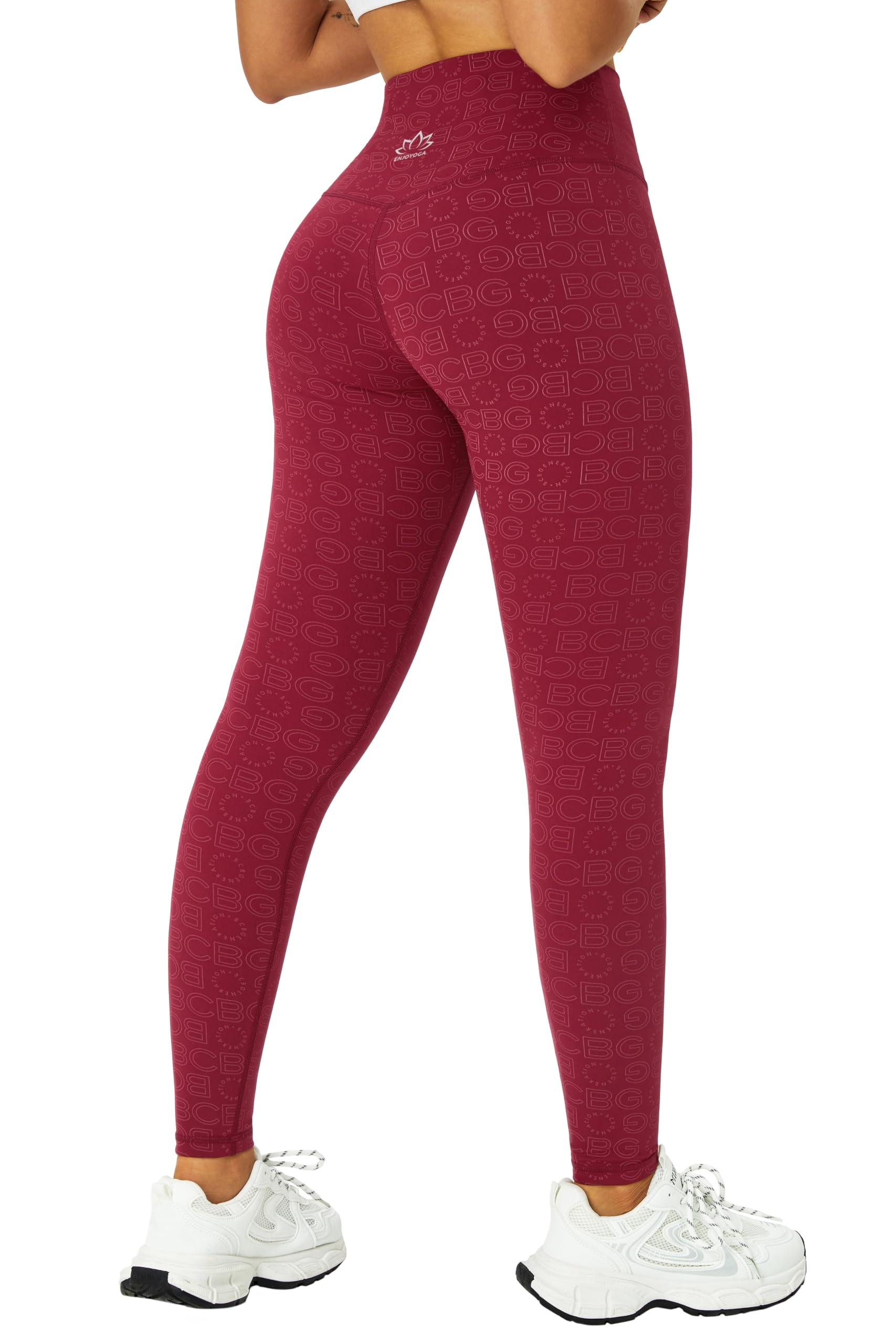 Enjoyoga Leggings Damen High Waist [mit Innentasche] -Blickdicht Sporthose Laufhose für Sport Yoga Gym