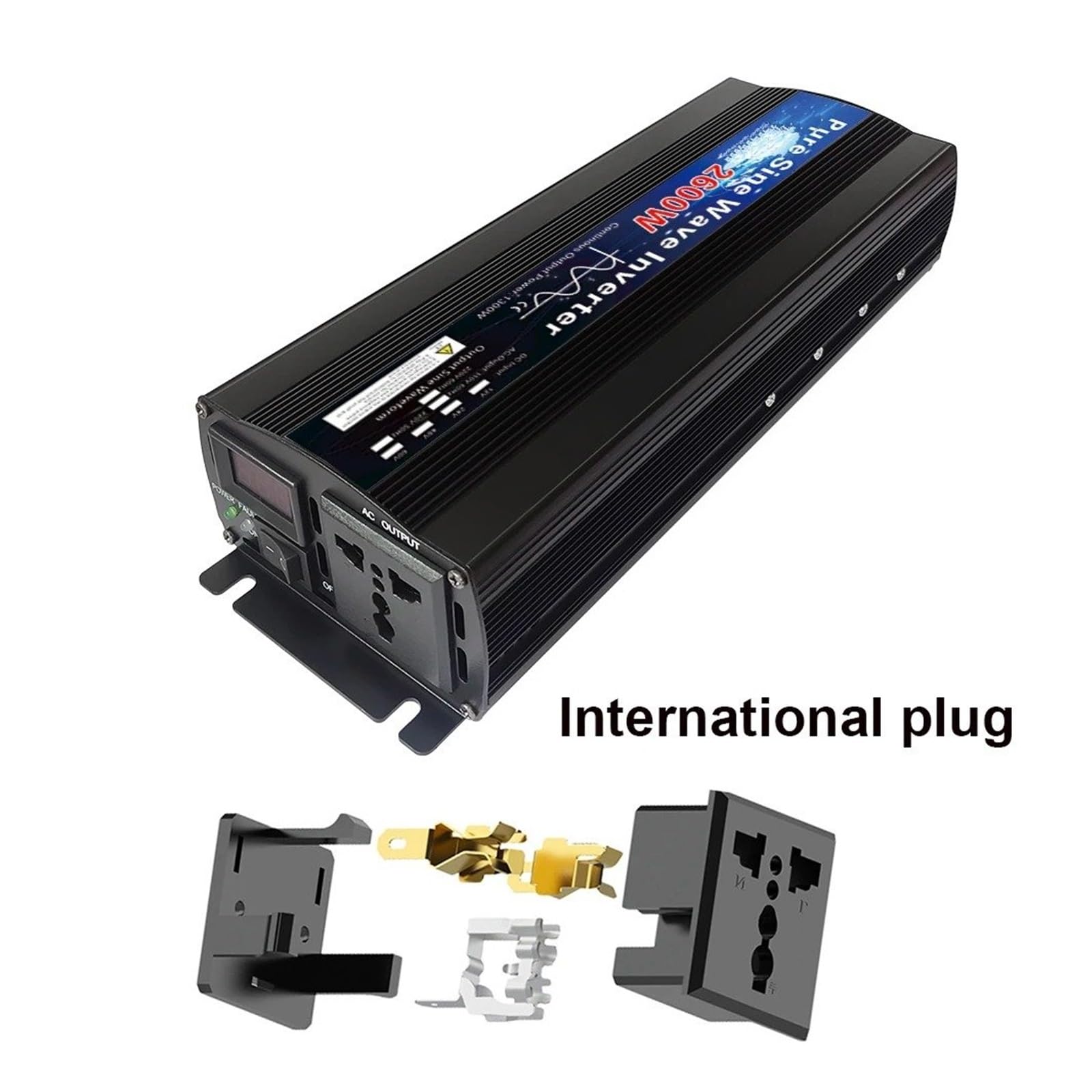 POWERinvert Onduleur Solaire 12 V 24 V 110 V 220 V 1000 W 2000 W 2600 W 12 V 48 V vers 220 V Affichage LED Onde Sinusoïdale(60V,220V-230V 60HZ,1000W)
