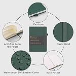 And Per Se A5 Lined Notebook - 160 Pages 100 GSM Thick Paper, Hardcover LAY-FLAT Journal with Pocket & 2 Bookmarks, for Writing, Office, School, College Ruled Notebook (1 Pack, Green)