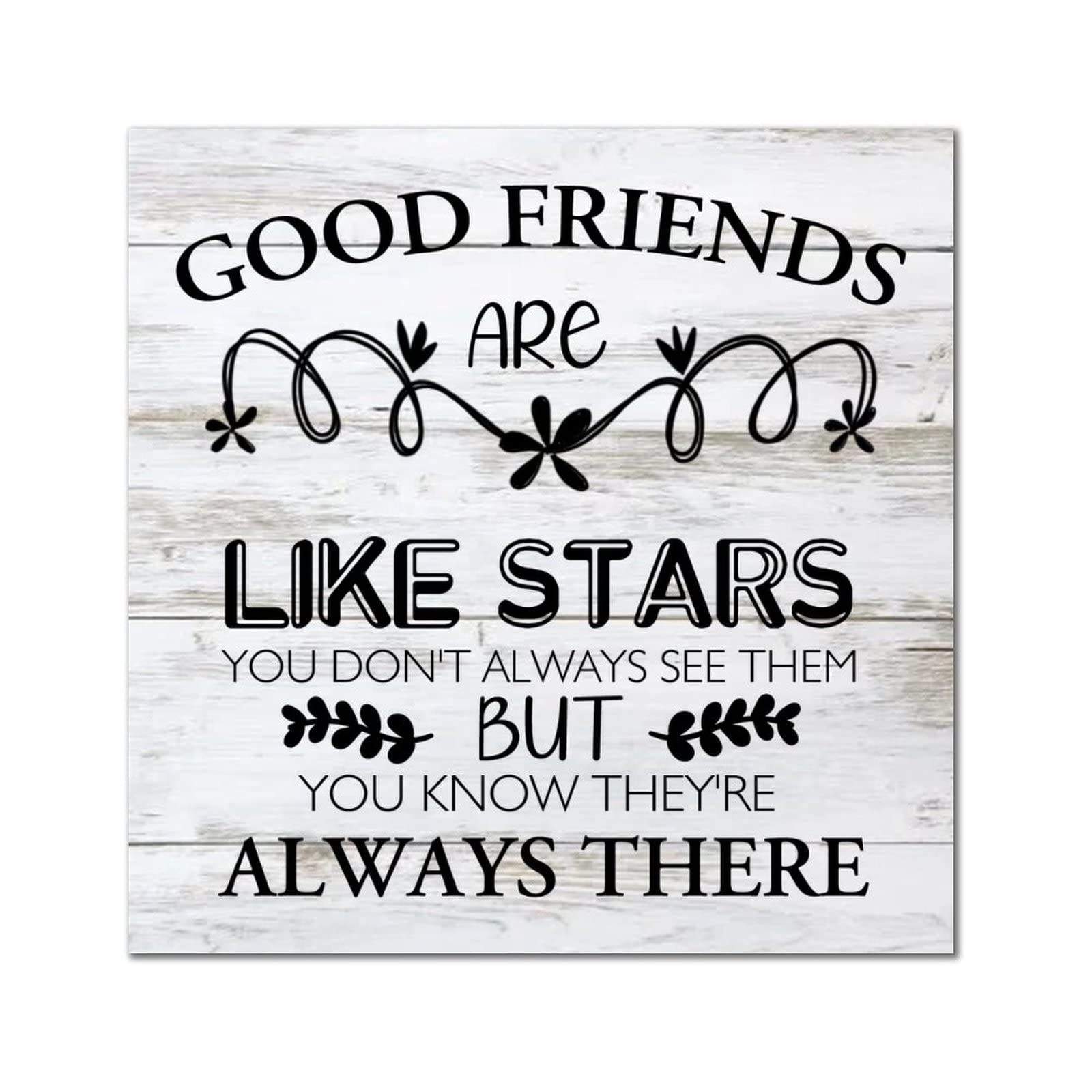 Plaque murale en bois Good Friends decoration suspendre salon chambre