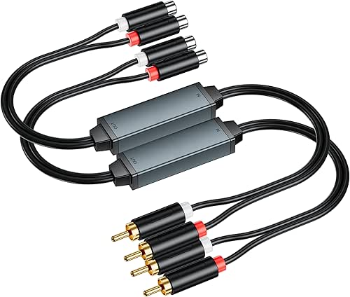 eppfun Stereo 2 Channel Ground Loop Isolator Signal Noise Filter