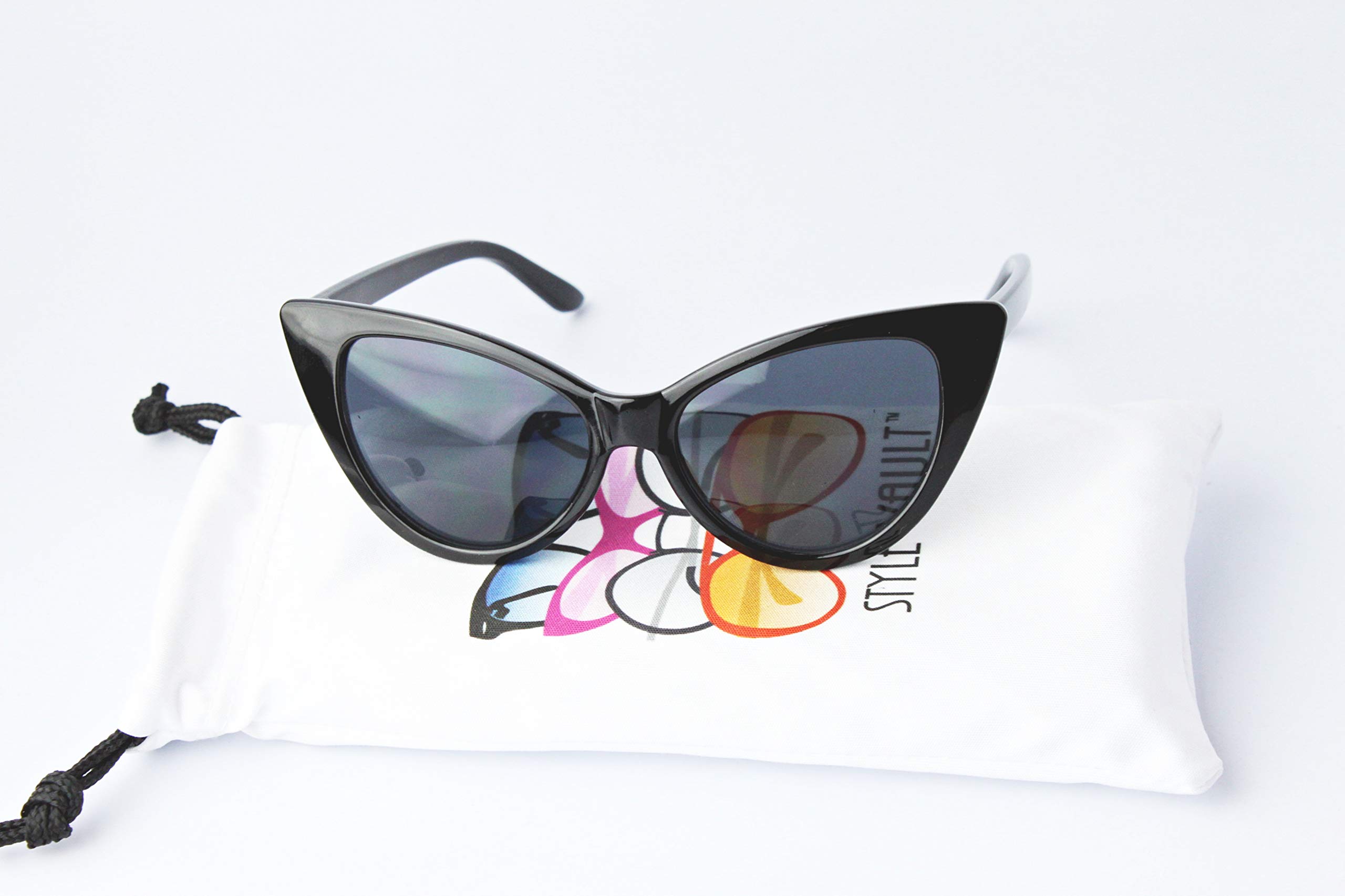 KD3136 Cateye Sonnenbrille für Babys, Kleinkinder, Alter 0–36 Monate, Schwarz (schwarz), Medium