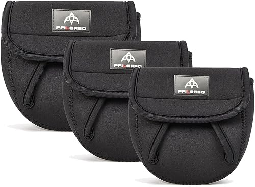 3 fundas de carrete de pesca giratorio, bolsa de pesca de pesca de pesca de pesca de pesca de cebo de pesca para carretes de pesca para carretes