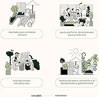 Vista 9 de Veradek Mesa auxiliar enfriadora para exteriores - 2 en 1, negra, 21 pulgadas