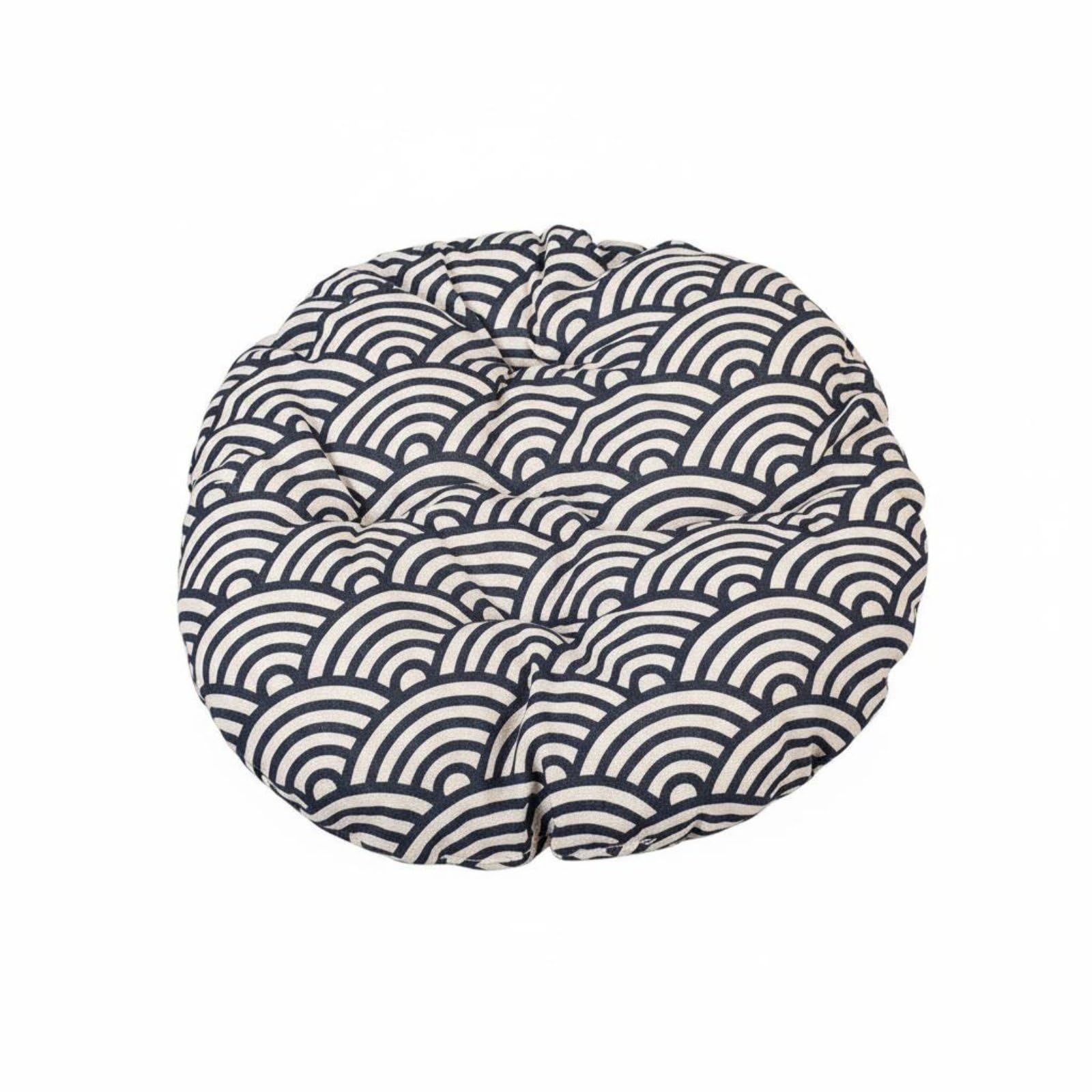 MagiDeal Cat Bed Reversible Sleeping Pad Cushioned Pet Mat Comfortable Round Pad Breathable Accessory with Soft Filling Suitable for Cats Kittens Home Living, Blue, 35CM