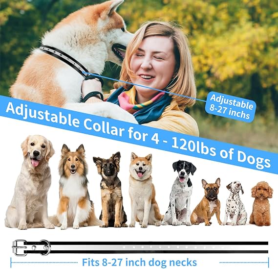 Bark Collar with Remote, Automatic Bark and Training Collar Combo with Beep, Vibration, Shock, Auto Bark Mode, Up to 3300ft Range Dog Shock Collar for Small, Large and Medium Dogs