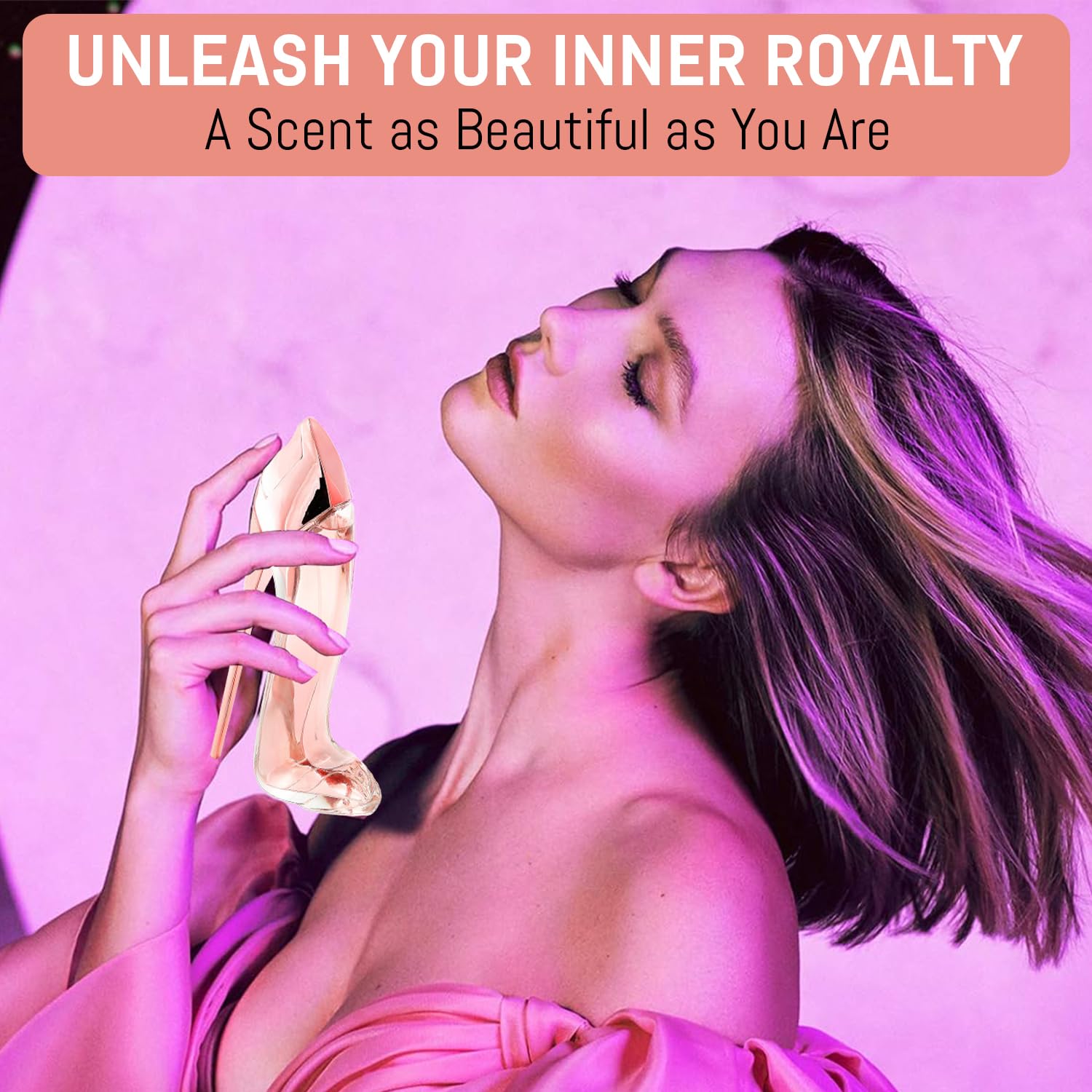 Princess Luxury Perfume Set, High Heel Design, 2.9 Fl Oz Each, Pink and Pure Princess, Eau De Parfum 2-Pack | High Heel perfume for Women |