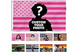 Personalized Pink American Flag 3x5 Ft - Express Yourself with Custom Pictures, Text & Logos