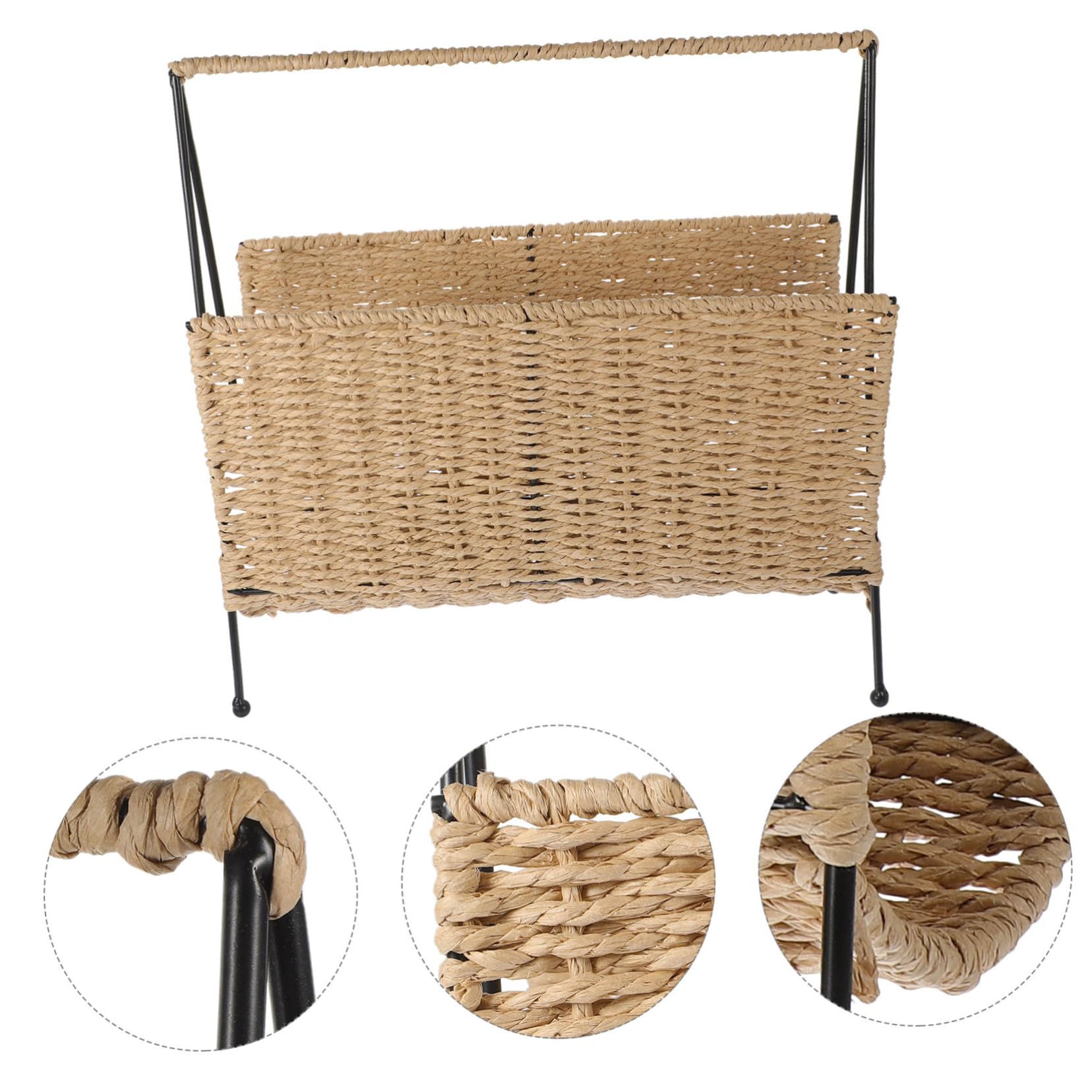 Cabilock Panier De Rangement Tressé Style Panier Décoratif Multifonctionnel Pour Snacks Organisateur De Maison