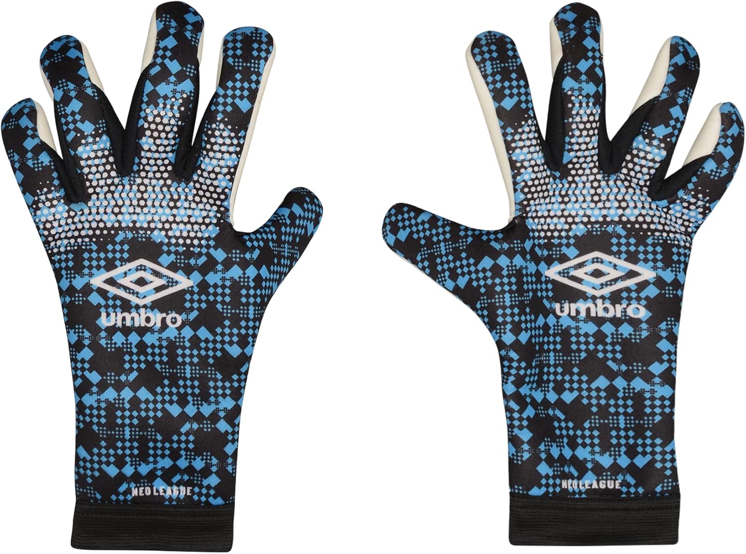 Umbro Junior Neo League Goalkeeper Gloves, Black/White/Blue