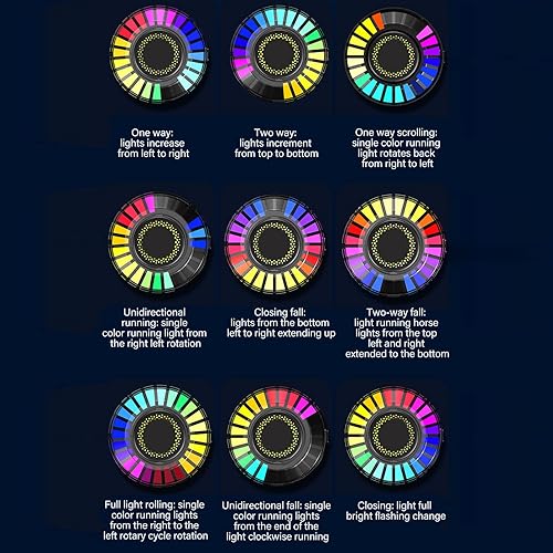 Miniatura 7 de Luces interiores para automóvil, 2 lámparas magnéticas de ritmo RGB, 32 bits que cambian de color, control de aplicación, luz de ritmo LED de música