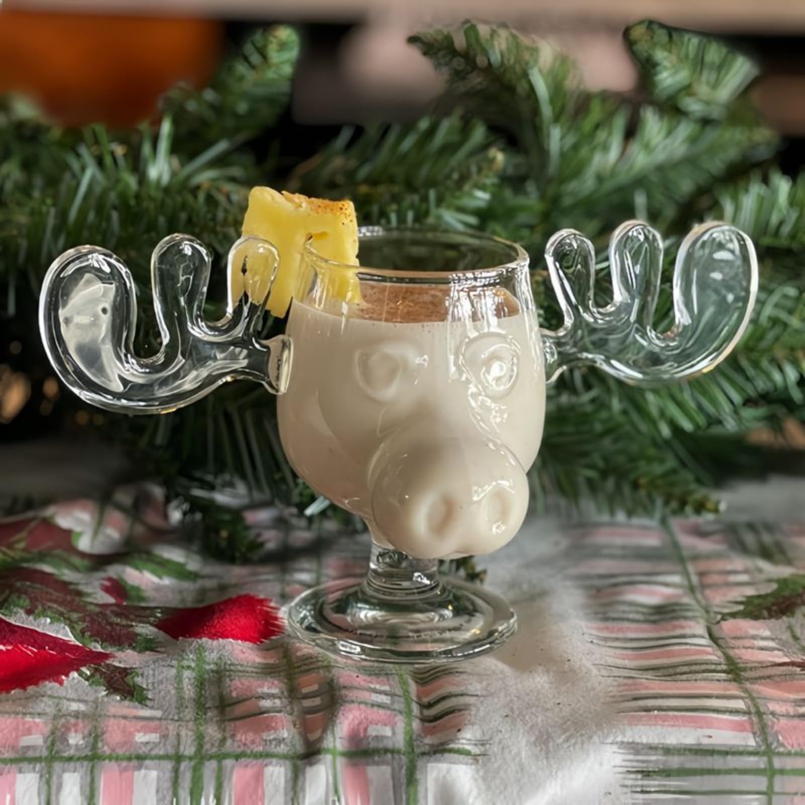 Elch Gläser Weihnachtsglas,Elchgläser Christmas Mug,2025 Neu Weihnachtstassen,Elch Glas Moose Mug,Weihnachtsgläser National Weihnachtsurlaub,Klar,Urlaubsgeschenke für Kaffee,Tee,Getränke (3 PCS)