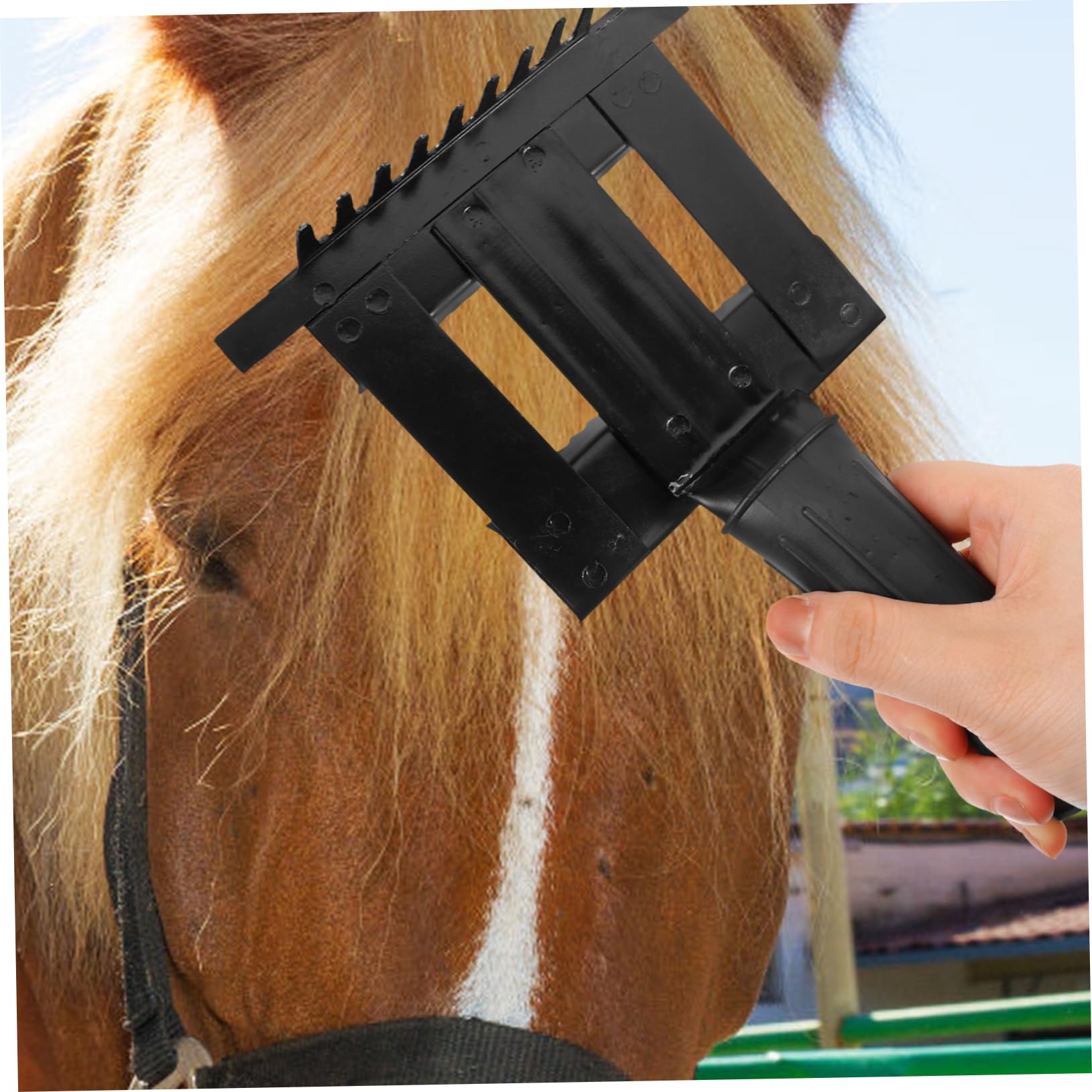 BESPORTBLE 4 Pz Rastrello Antiprurito Raschiatori Per Pellicce Di Bestiame Pratico Pettine in Crine Di Cavallo Spazzola Per Di Animali Pettine Di Crine Di Cavallo Black Metallo