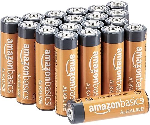 Miniatura 2 de Tienda Basics Paquete de 20 pilas alcalinas AA de alto rendimiento, vida útil de 10 años, paquete económico fácil de abrir y paquete de 12 pilas