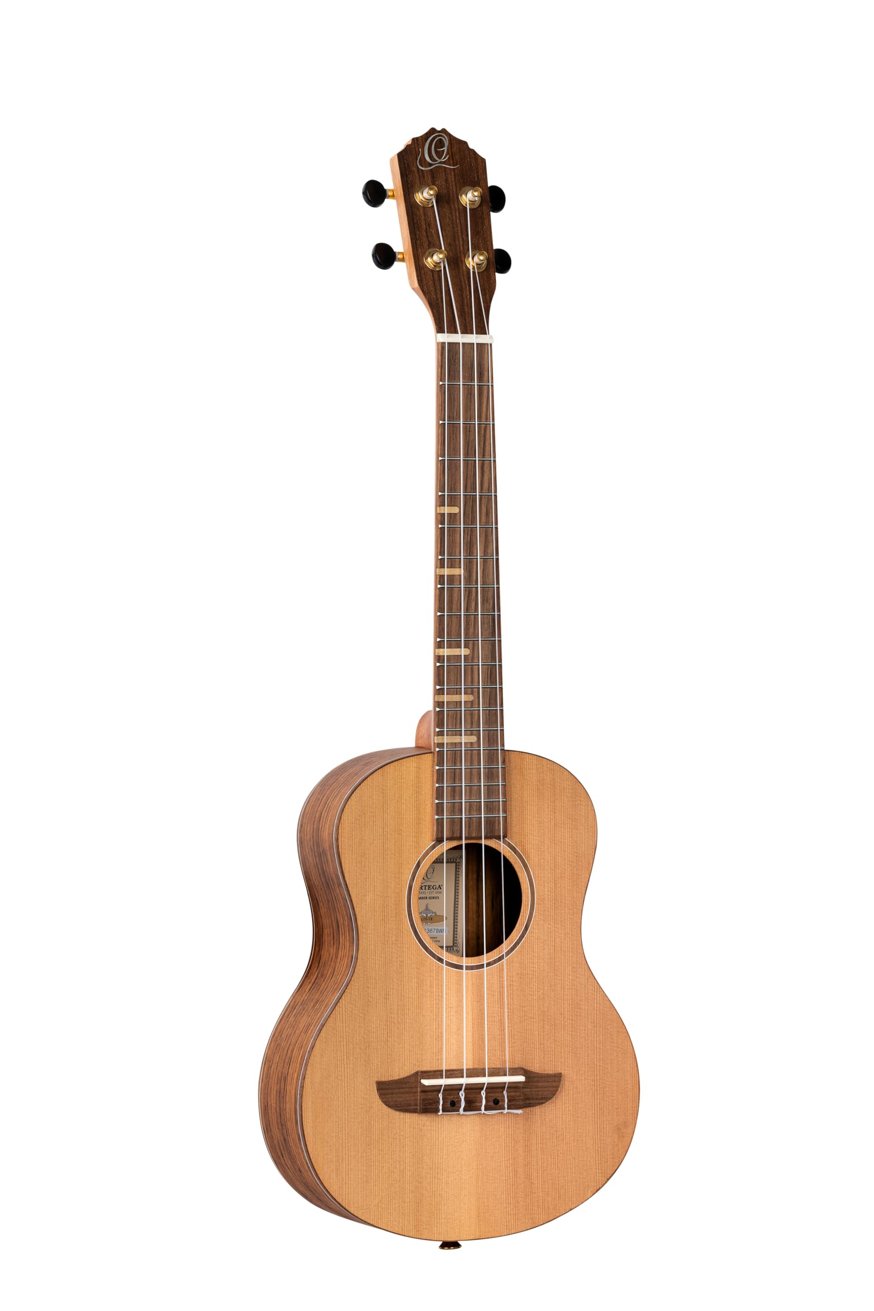 Ortega Guitars Ukulele Tenore Acustico – Timber Series – Gig Bag Inclusa – Cedro / Noce, Natural (RUTI-TE)