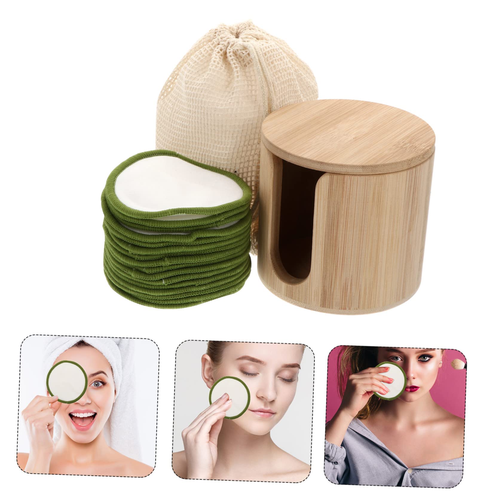 PACKOVE 2 Set Di Prodotti Struccanti Spugnette Per Il Trucco Dischetti Struccanti Riutilizzabili Per La Pulizia Del Viso Panni Struccanti Per La Rimozione Facile Della Fibra Di Bambù