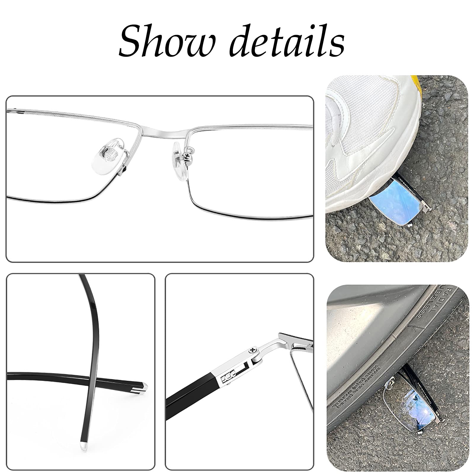 Gafas de Lectura para Hombres y Mujeres, Moda Gafas de Lectura con Luz Anti-Azul, Gafas de Lectura Graduadas Ultra Delgadas con Bisagra de Resorte + 2.00