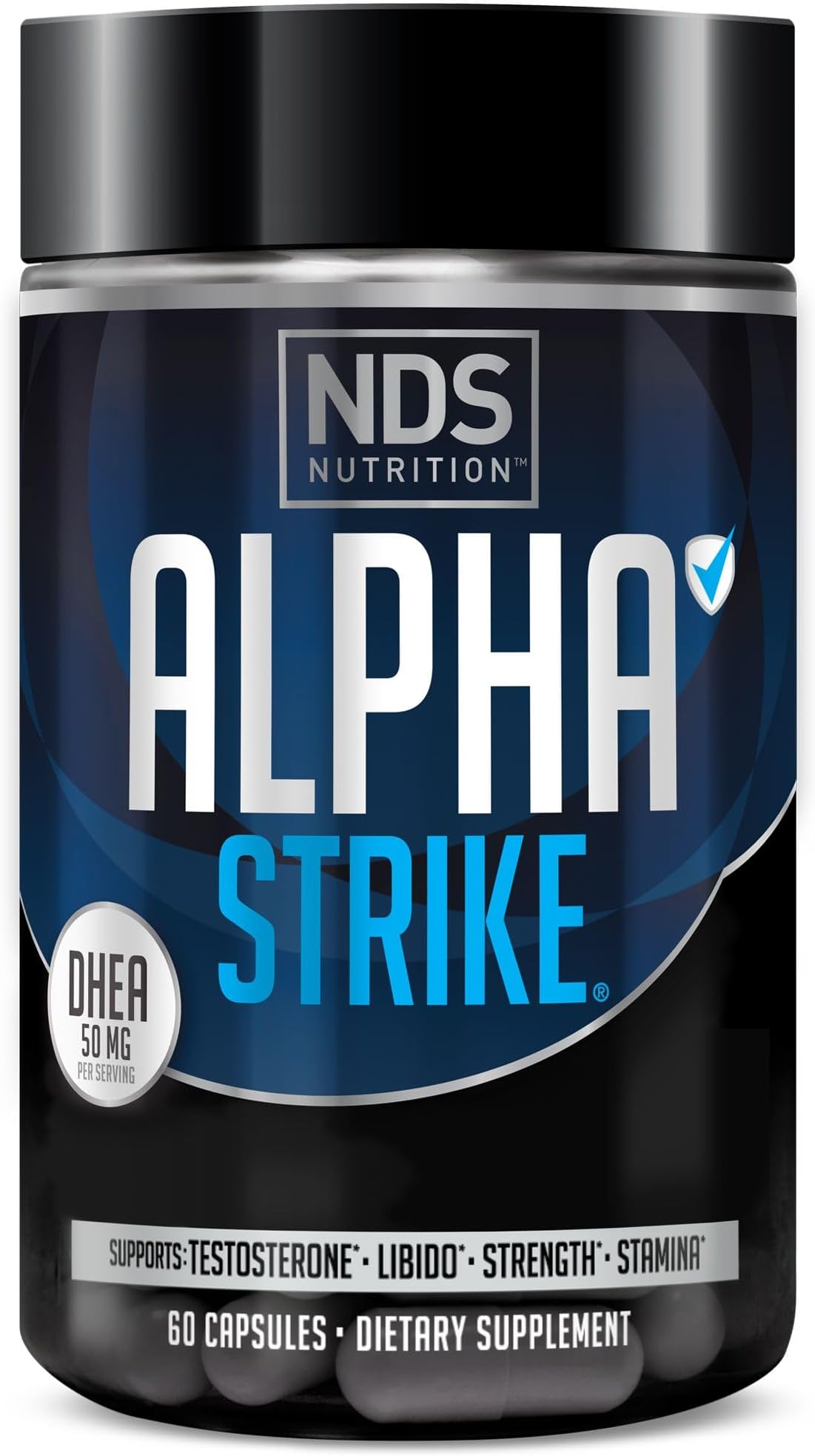 Alpha Strike NDS Nutrition Maximize Stamina, Endurance, Overall Health - Increase Lean Muscle and Strength - 60 Capsules