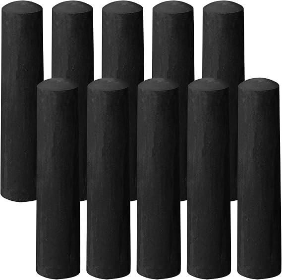 10 Pcs Sidewalk Chalks for Kids Non Toxic Jumbo Chalk for Party Gift Outdoor Art Classroom Play Painting (Black)
