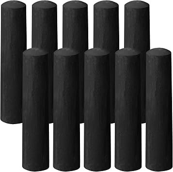 10 Pcs Sidewalk Chalks for Kids Non Toxic Jumbo Chalk for Party Gift Outdoor Art Classroom Play Painting (Black)