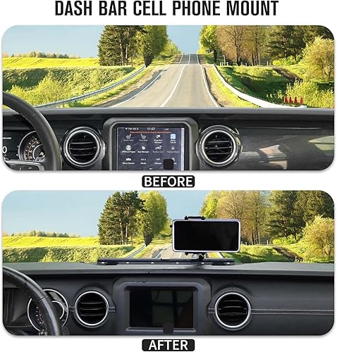 Miniatura 7 de Soporte para teléfono celular compatible con Jeep Wrangler JL JLU Gladiator JT 2018-2023