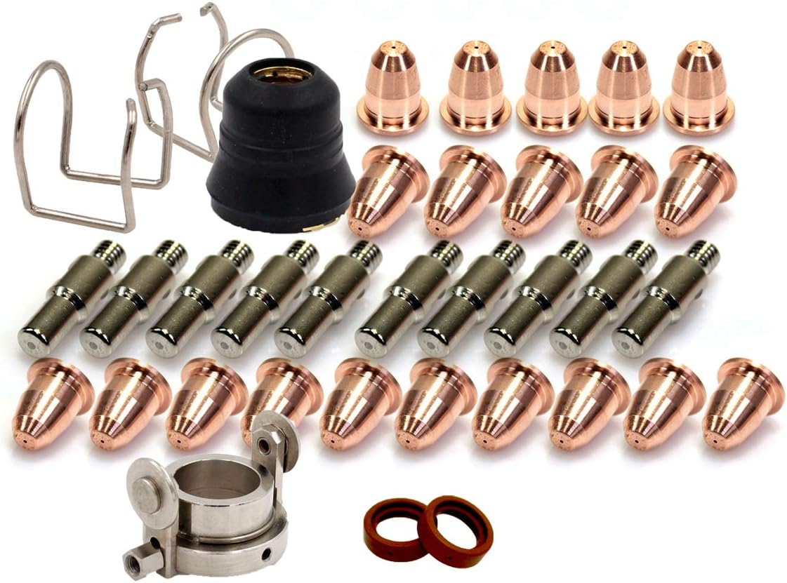 Electrode Nozzle Retaining Cap Ring Kits for Vipercut 30 Plasma Arc Cutter Torch 0.024in 0.6mm 36pcs
