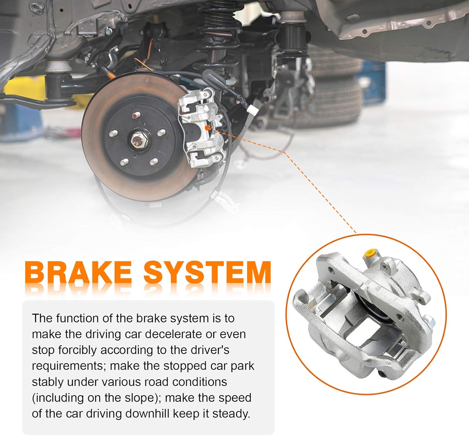 DRIVESTAR 19B819 Left Front Brake Caliper for 1984-1995 for Toyota Pickup RWD, Disc Brake Caliper