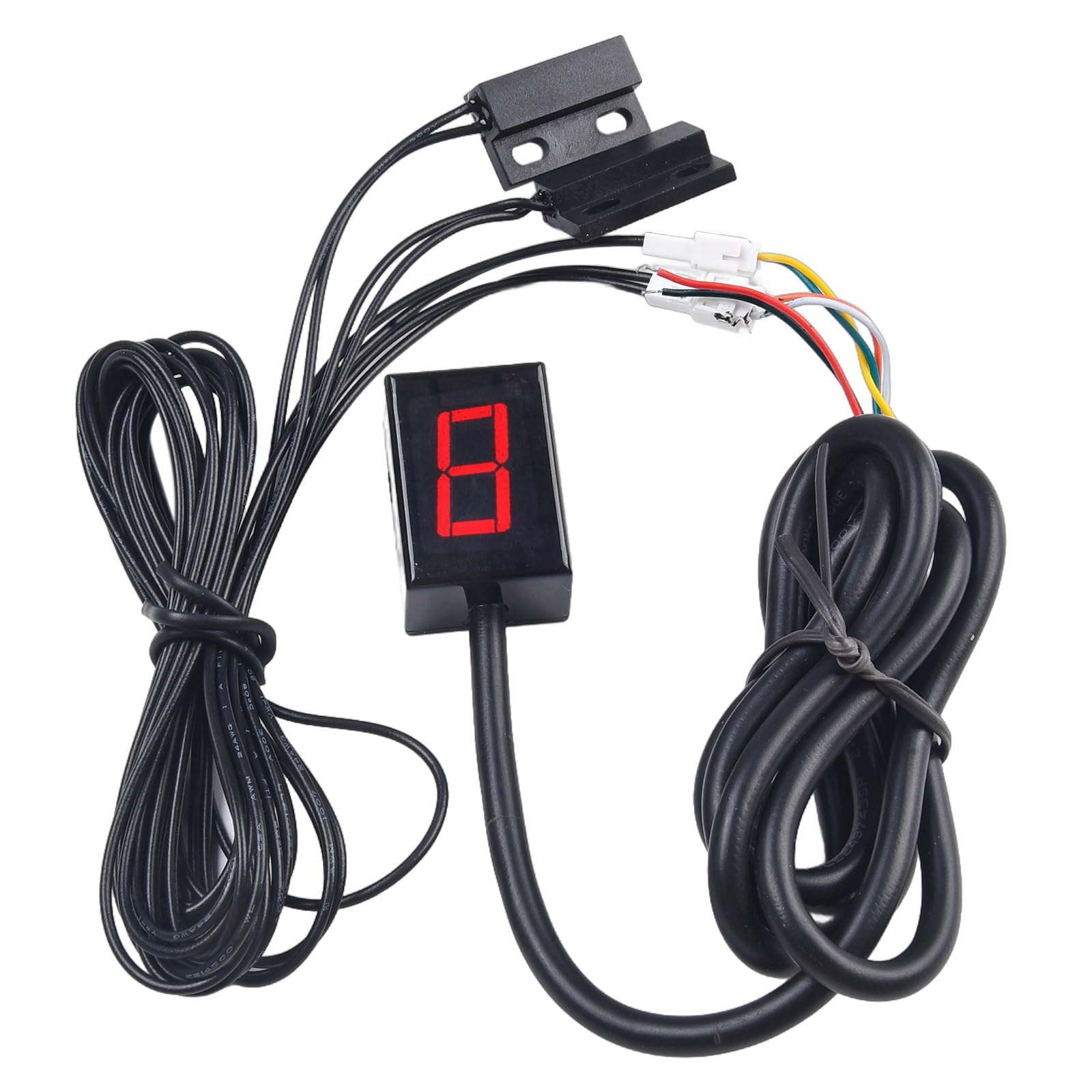 Digital für Motorrad Ganganzeige LED-Anzeige mit roter Digitalanzeige, wasserdichter Frontplatte und einfacher Installation (6-Gang)