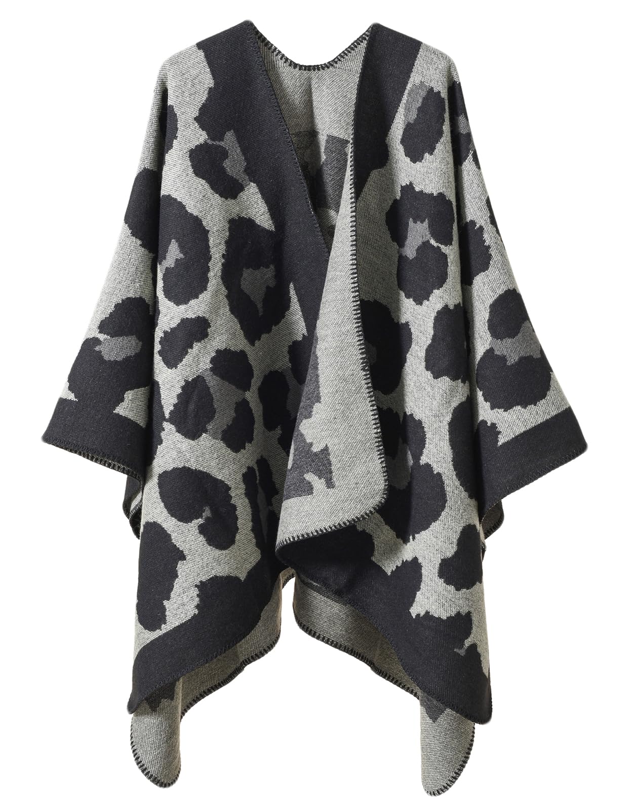 Women's Shawl Wraps Open Front Poncho Cape Oversized Sweaters Casual Cardigan Shawls for Fall Winter