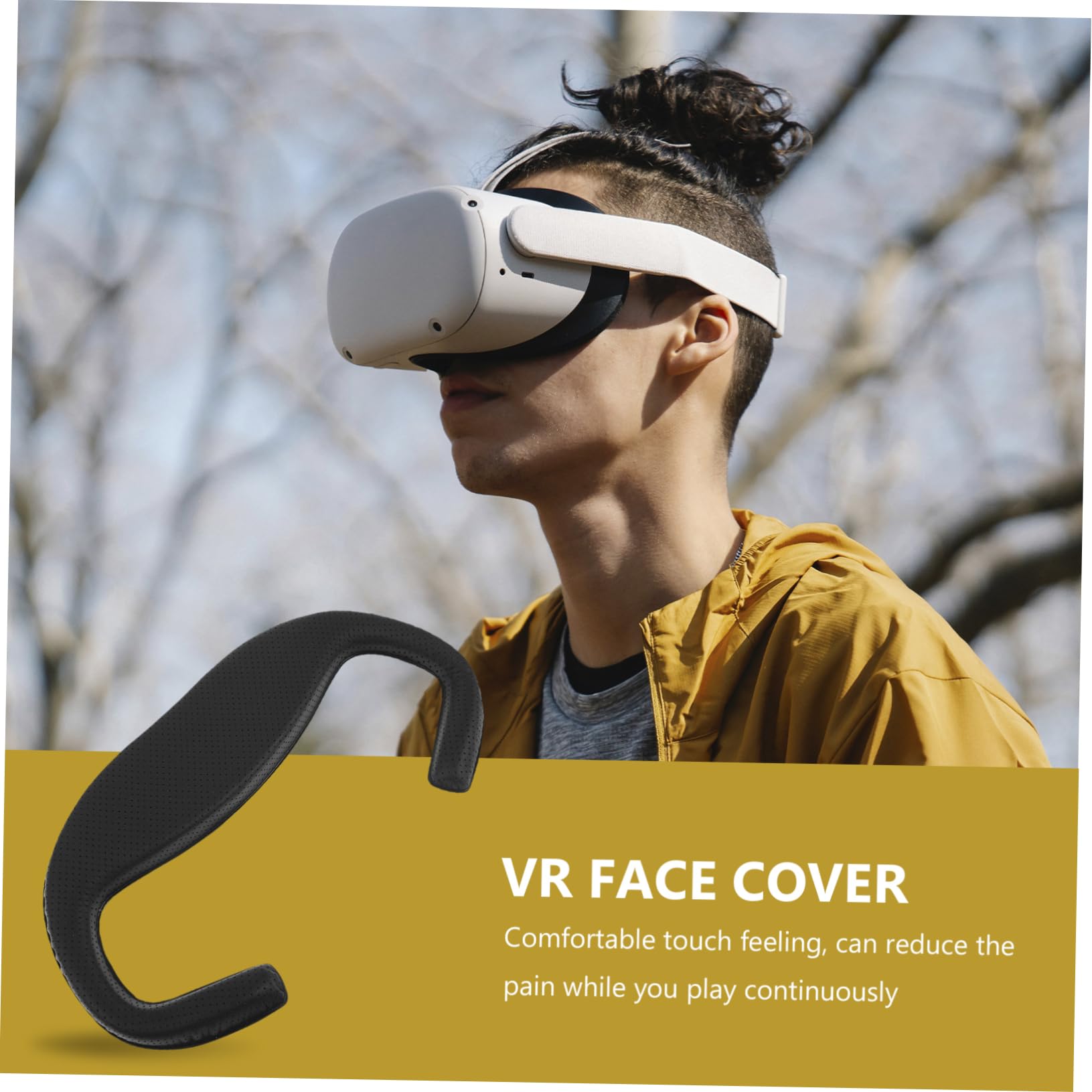 Hemobllo 4 Set Maschera Per Gli Occhi Di Cristallo Cuscino Facciale Per Cuffie Vr Tampone Accessorio Di Comfort Vr Accessorio Vr Accessorio Per Giochi Vr Pelle