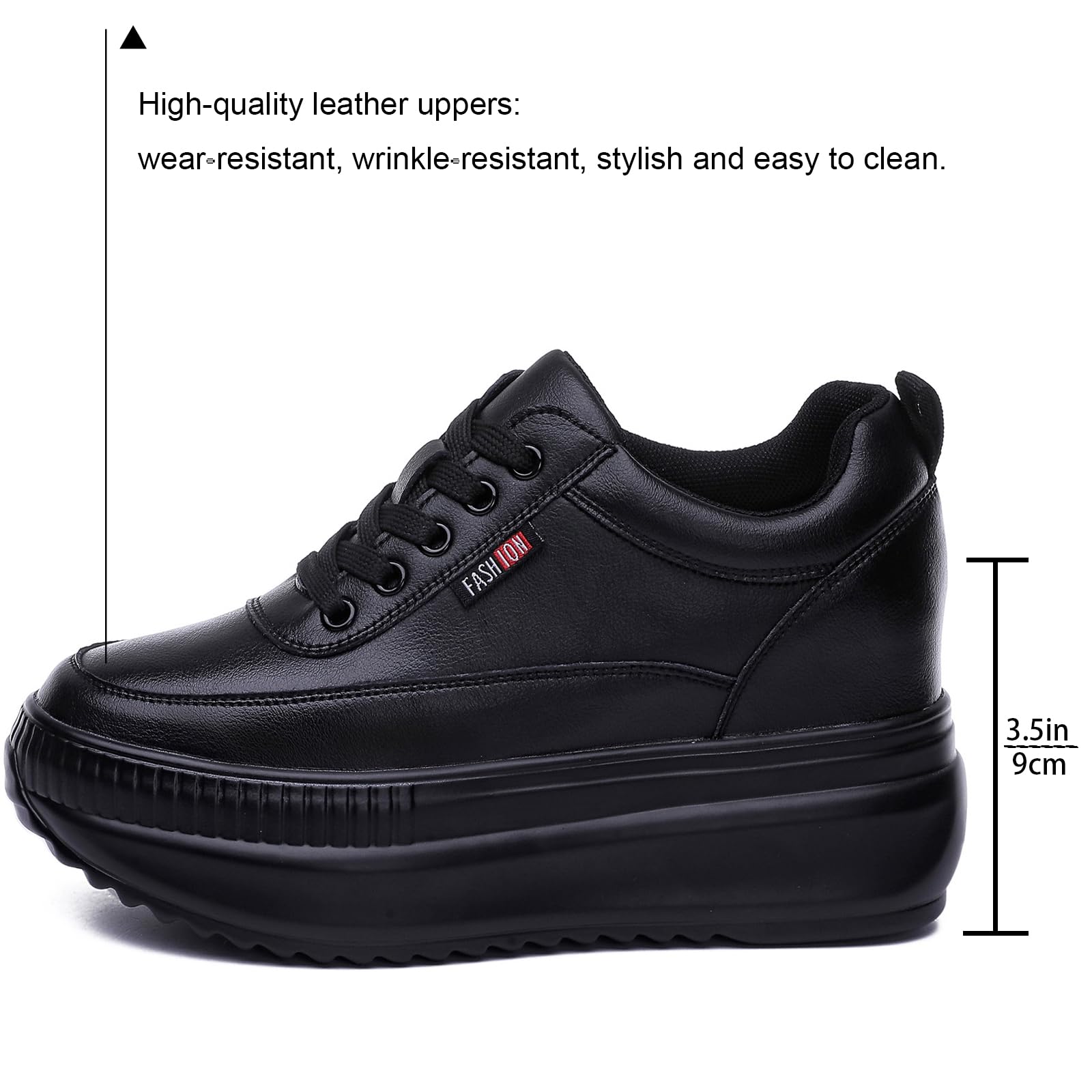 Zapatillas de Cuña Deportivas Mujer Zapatillas de Deporte Moda Plataforma Transpirables Aumento de Estatura Invisible Zapatos Cuña 9CM