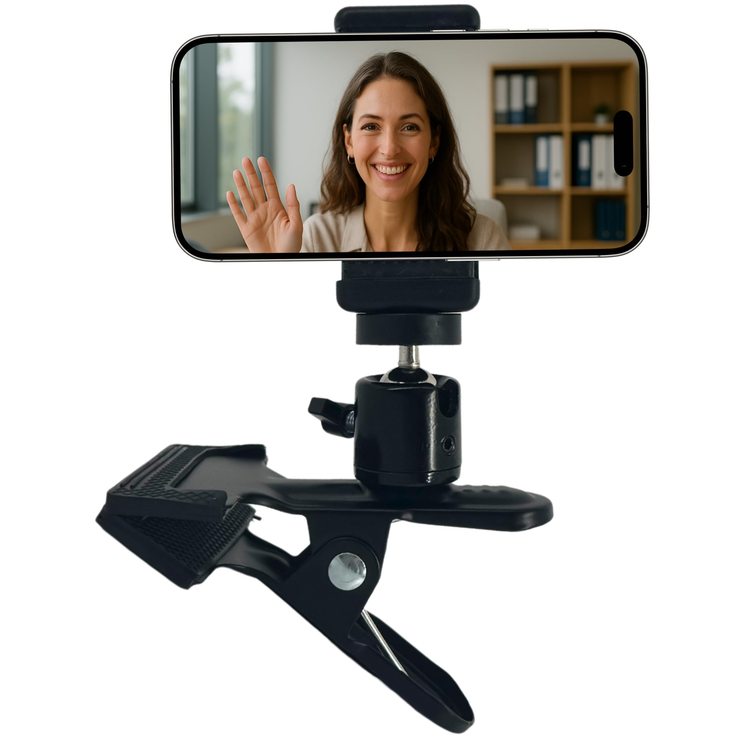 TronicXL Klemmstativ Smartphone – 360° Kugelkopf, gepolsterte Halterung