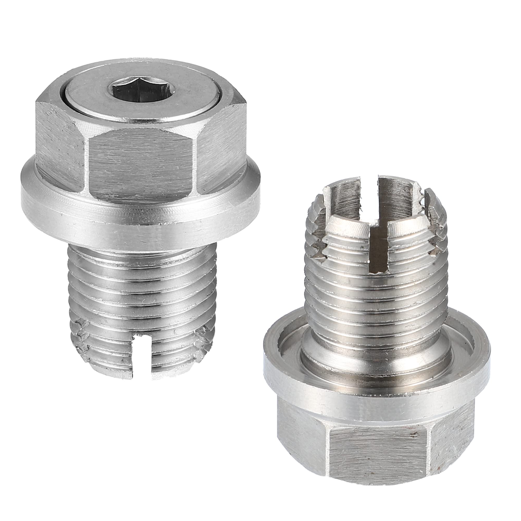 A ABSOPRO Tappo Coppa Olio Motore 1 Set M14.1-1.25 x 15mm Kit Tappo Scarico Olio Piggyback per Auto Oversize