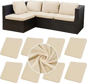 8 Pcs Outdoor Cushion Covers, Patio Sofa Cushion Covers Replacement