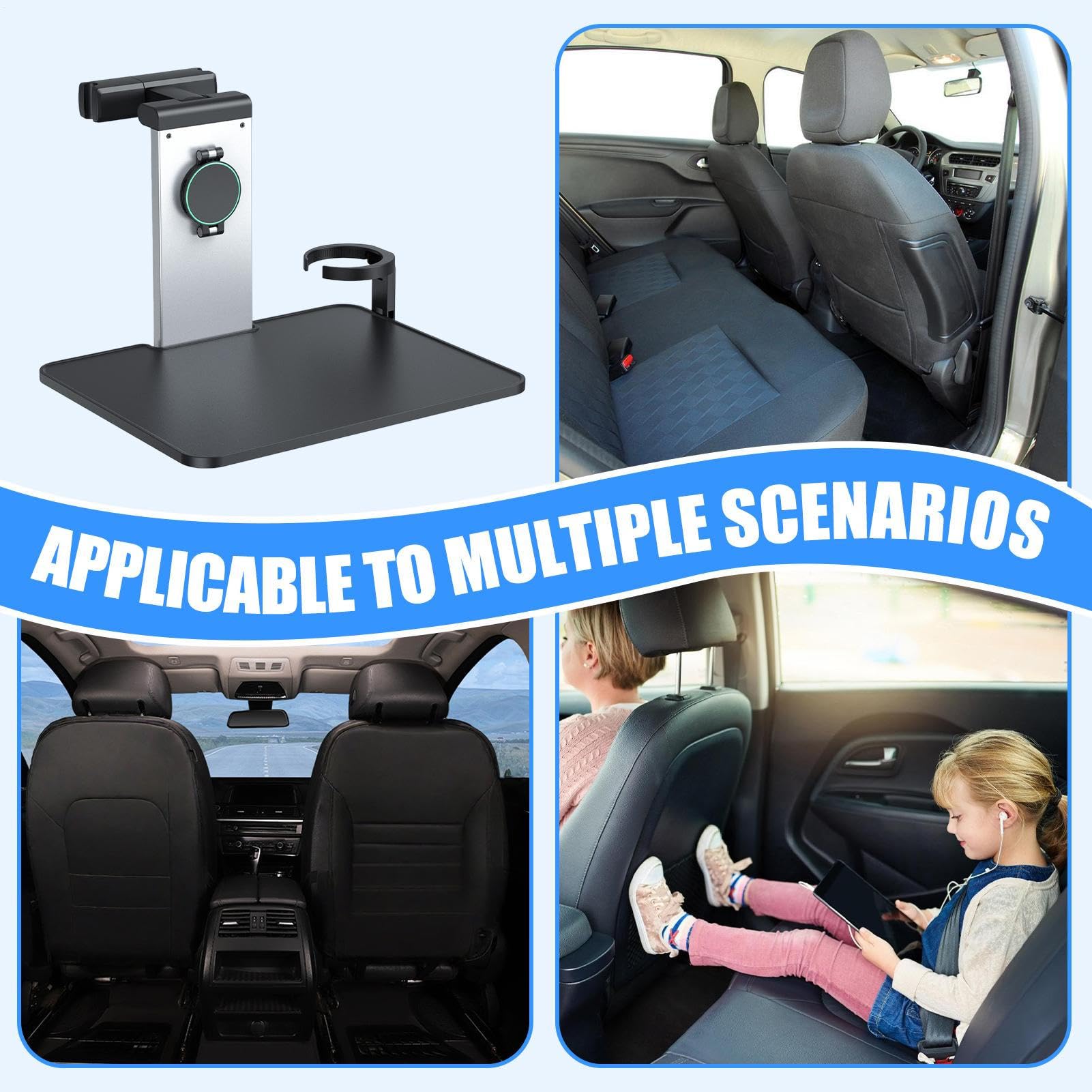 Mesa Para Portátil De Coche Soporte Antideslizante Para Comer Y | Bandeja De Viaje Para Comidas En El Coche Para Automóviles Sedán, Pickups, Vehículos,
